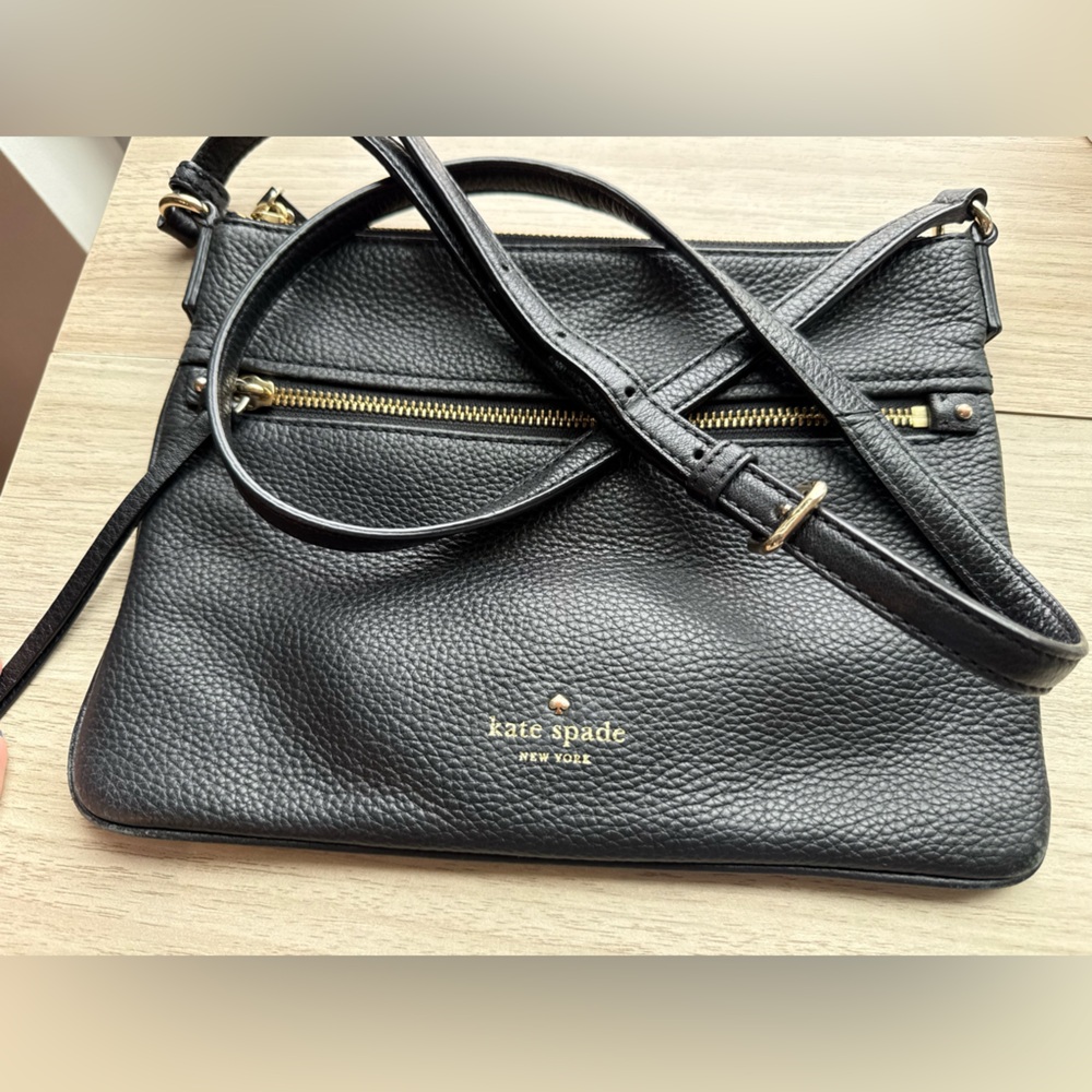 Kate Spade Black Cow Leather Crossbody Bag - Picture 5 of 12